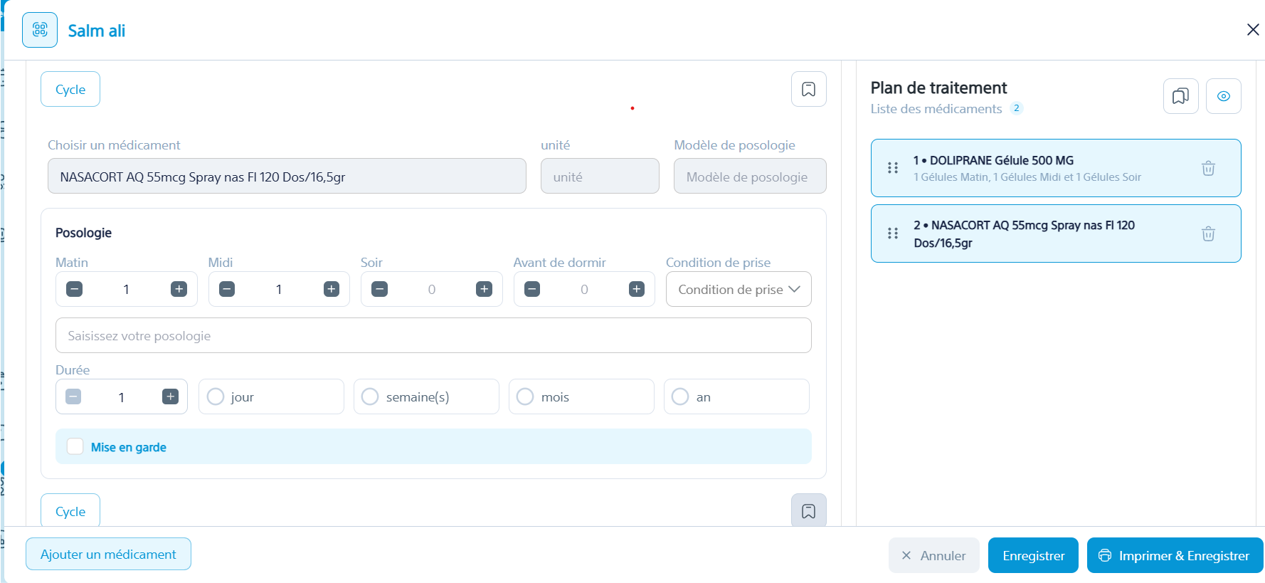 Interface de prescription électronique MedLink